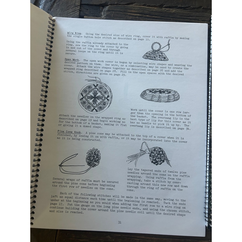 Jeannie McFarland Pine Needle Raffia Basketry & Advanced Pattern Book 2 Vol Set - Picture 2 of 9